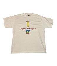 Vintage 1990  s Bacardi Rum  Sip through it  Tour Tshirt Mens Size XL