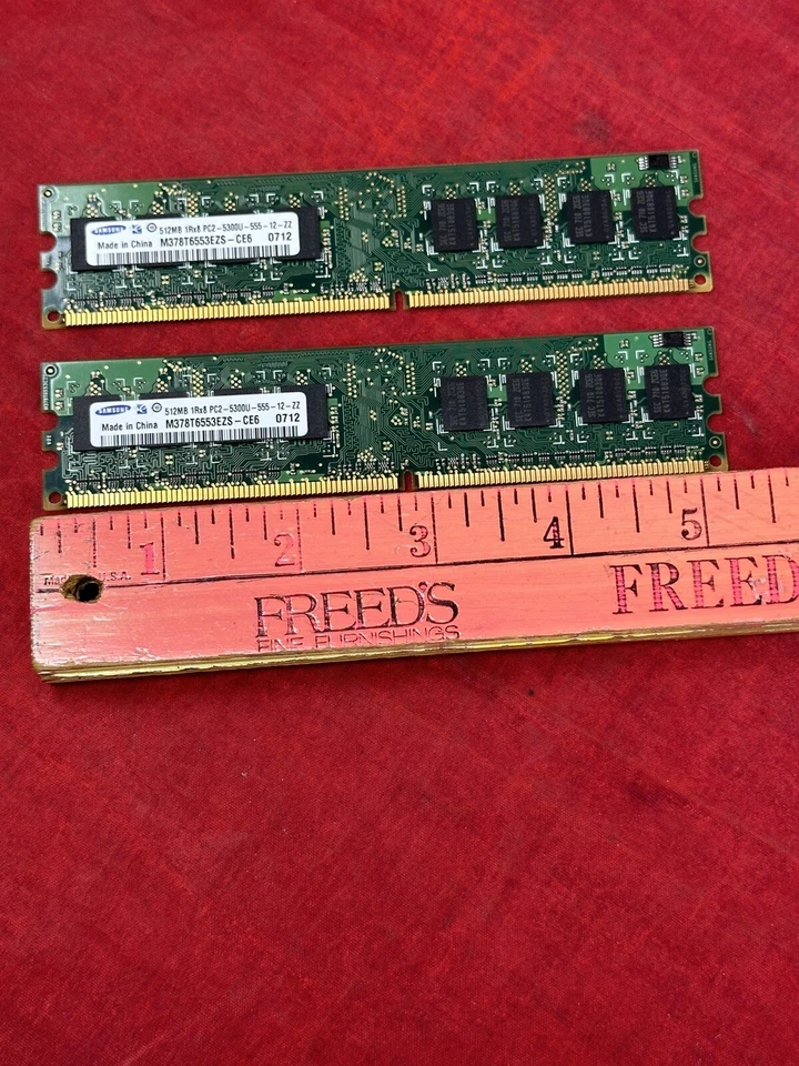 SAMSUNG RAM 512MB 1Rx8 PC2-5300 667MHz 8-CHIPS UBF M378T6553EZS-CE6 PC Desktop - Image 4 of 4