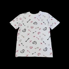 Tommy Bahama Boys T Shirt S 5 6 Hearts Arrows XO Short Sleeve Top Valentine