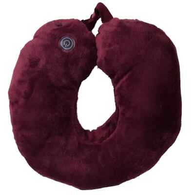 Spa Massage Berry Red Neck Massager With Micro Plush Fabric