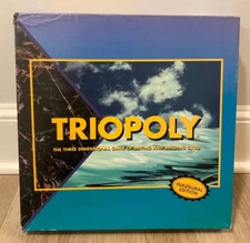 1996 Triopoly 3D Board Game by Reveal Entertainment Vintage 100% Complete