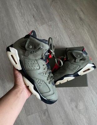 Size 9.5 - Jordan 6 Retro x Travis Scott Mid Olive