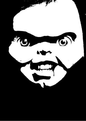CHUCKY Evil head laughing die cut Vinyl car decal sticker