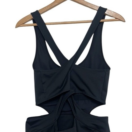 Free People Movement One Piece Womans Size Large Black Back It Up Yoga Gym - Picture 7 of 12