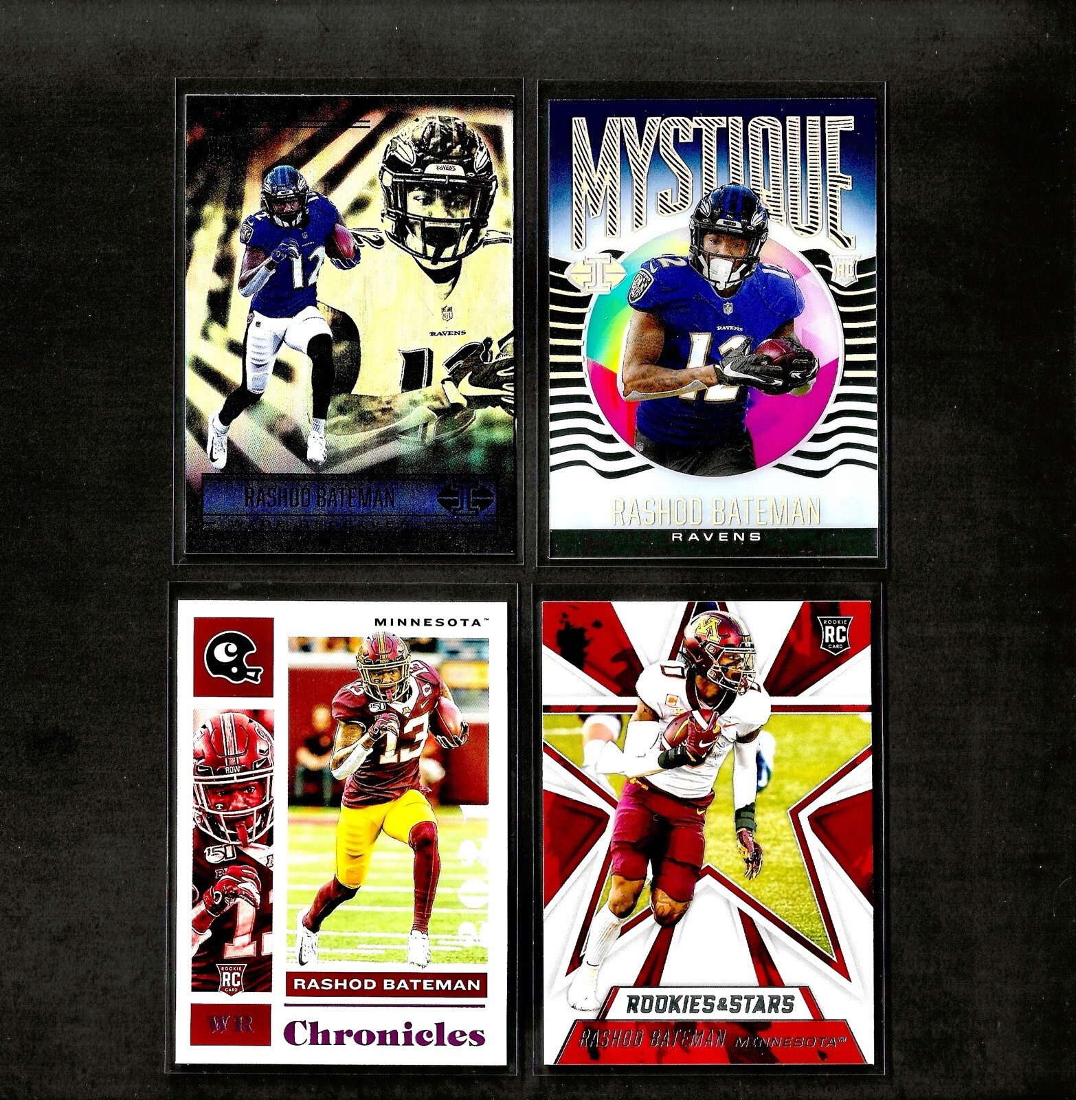 Rashod Bateman Rookie Card Lot Of 4 Rc - Baltimore Ravens