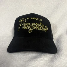 Mitchell & Ness Black Pittsburgh Penguins Times Up Classic Script Cord NHL
