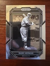 2023 Prizm Baseball Base #221 Babe Herman - Brooklyn Robins