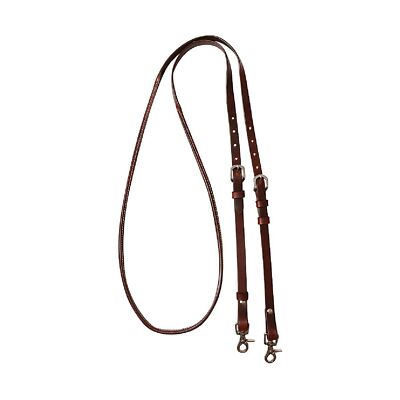 Cashel Company 8 Foot Adjustable Reins w/Rawhide Trim Chocolate 8FT | eBay
