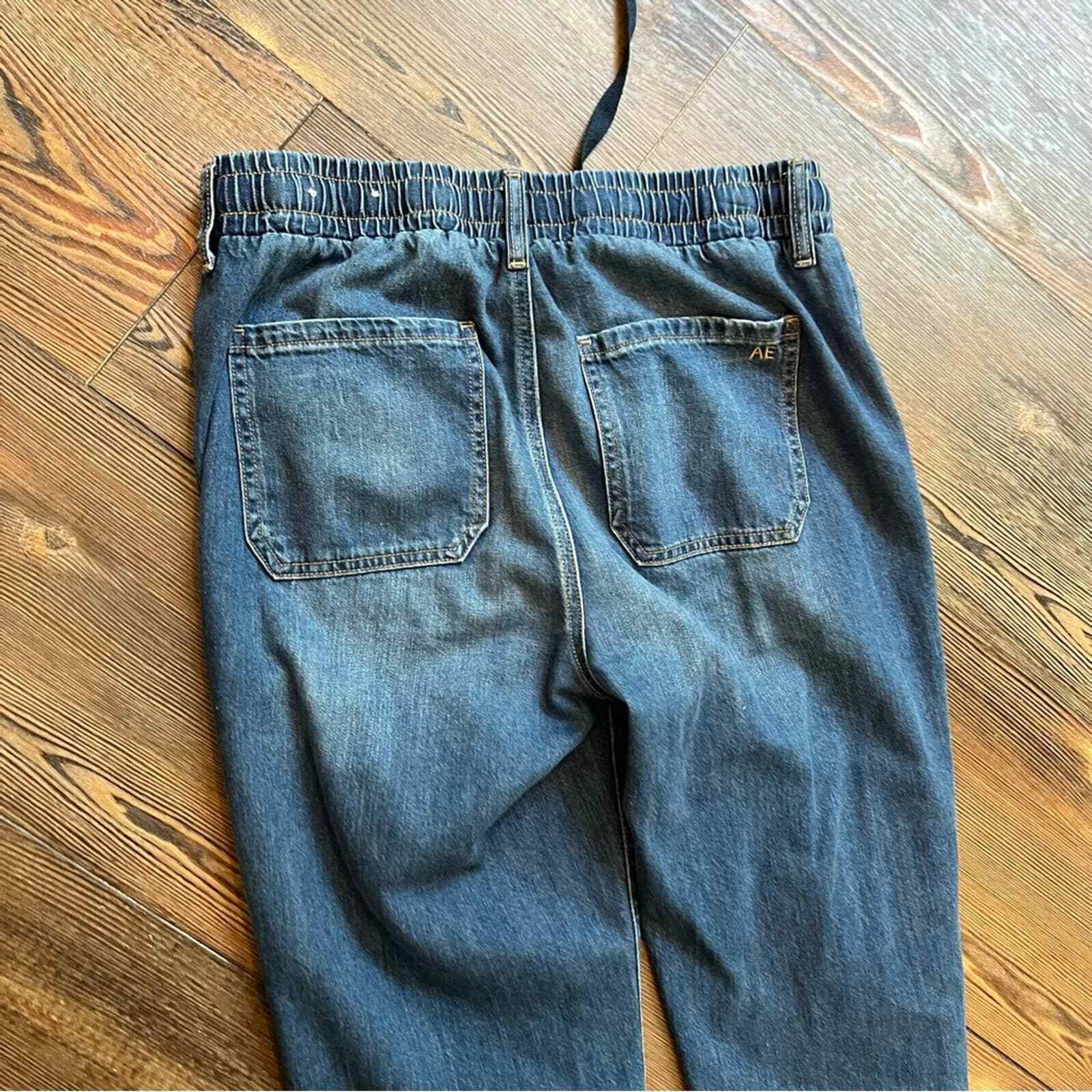 American Eagle outfitters denim joggers size 8 sh… - image 4