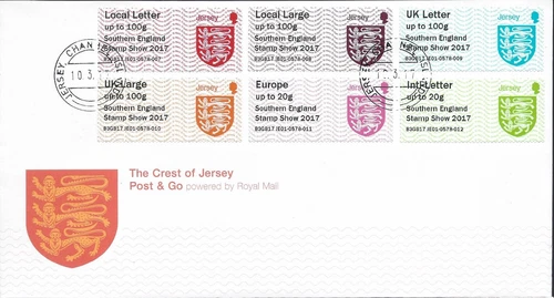 POST & GO FDC 2017 JERSEY GUERNSEY CARIBBEAN PRINCESS VERA LYNN MELBOURNE SHELLS