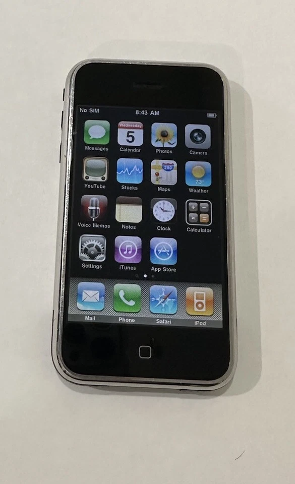 Apple iPhone 1st Generation - 8GB - Black (AT&T) A1203 (GSM) Fully Functional - Image 2 of 4