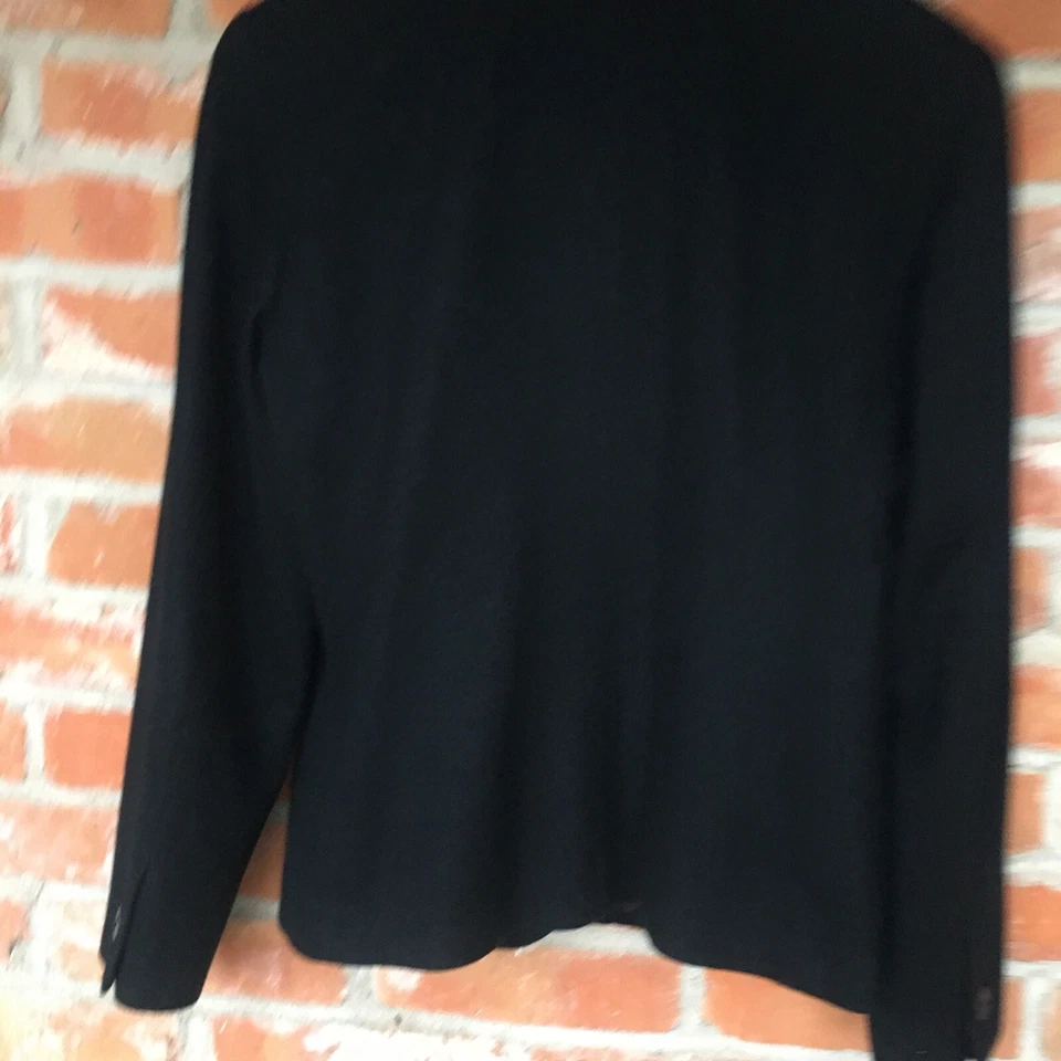 VTG Norton McNaughton Sz 8 100% Wool Black Blazer Jacket Classic Work Wear EUC - Image 3 of 4