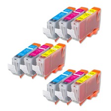 9 COLOR Ink Set  Chip for Canon Series CLI-8 iP4200 iP4300 IP4500 MP500 MP530