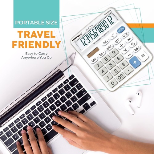 Easy-to-Use 12-Digit Calculator with 5-Inch Display - Ideal for Finance Tasks - Picture 9 of 9