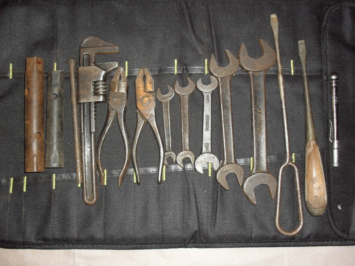 SHELLEY CLASSIC CARS TOOL KIT ROLL SHELLEY SPANNERS BRITISH MADE TOOLS