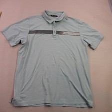 Travis Mathew Shirt Mens 2XL Short Sleeve Outdoors Polo Lightweight Blue Golf