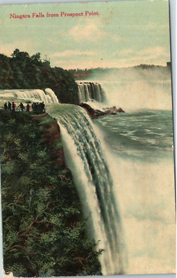 Niagara Falls From Prospect Point Scenic View Postcard