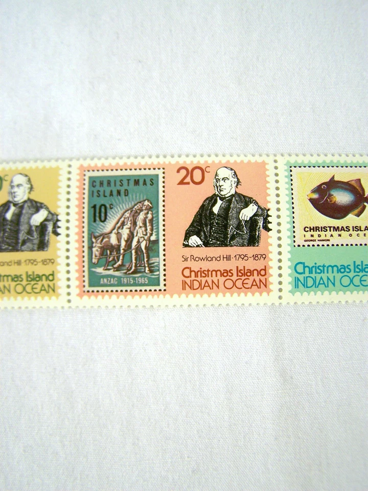 Isla de Navidad Océano Índico Sir Rowland Hill 20c Colección de Estampillas Foto 3 de 4