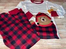 NWT Gymboree Holiday Express bear gymmies pjs pajamas set sz 6 7 boy girl