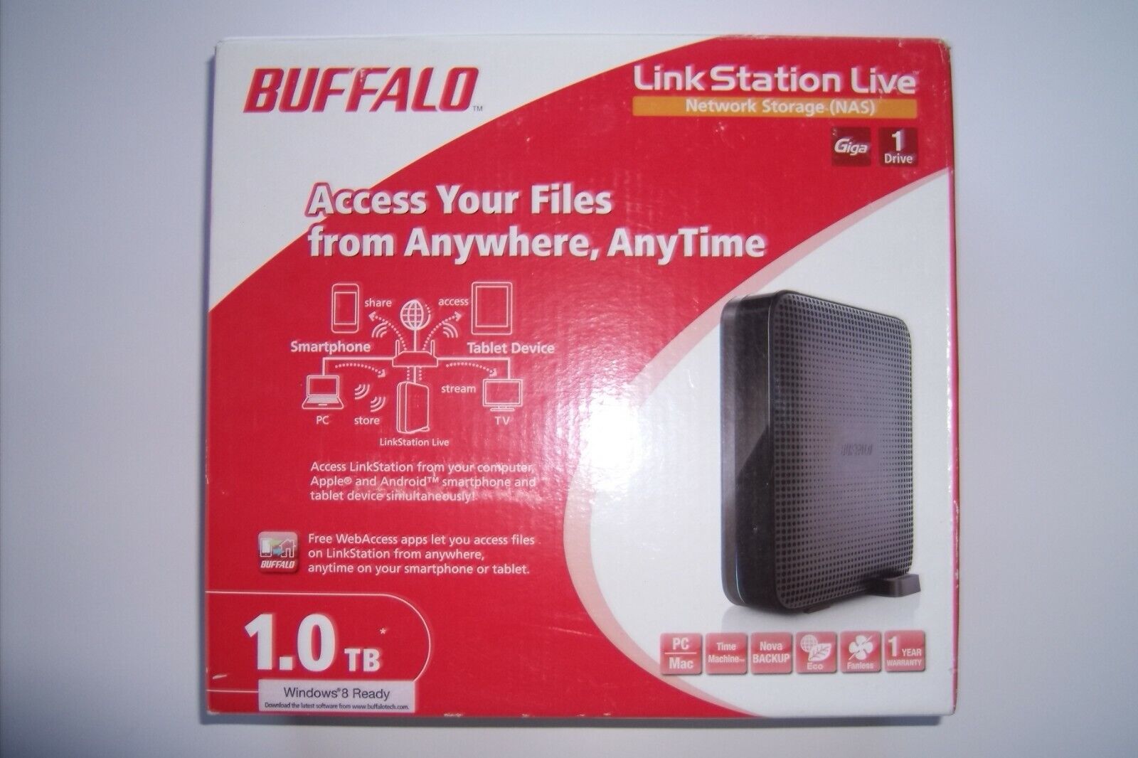 Buffalo Link Station Live Network Storage (NAS) 1.0 TB