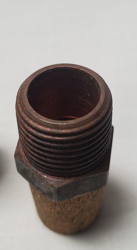 Silenciador de escape neumático de latón silenciador de aire 3 piezas 1/2" NPT rosca macho - Imagen 6 de 7