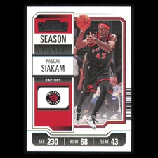 Pascal Siakam #30 2023 Panini Contenders Toronto Raptors Basketball Card NBA NM