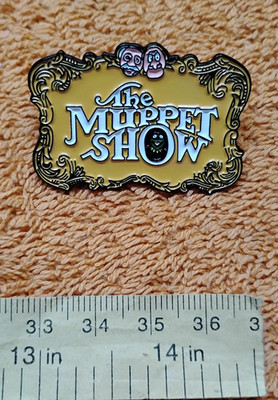THE MUPPET SHOW PIN logo kermit statler waldorf yellow metal enamel set lot pins