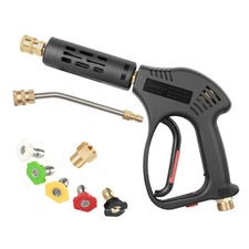Pressure Washer Short Gun 5 Nozzle Tips 7 Inch Extension Curved Rod M22 Fi... Pressure Washer Short Gun 5 Nozzle Tips 7 Inch Extension Curved Rod M22 Fi...