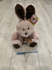 NEW Hug Fun Plush Pink & Brown Bunny Rabbit Chocolate Scented Stuffed Animal