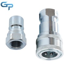 Hydraulic Quick Coupling 3/8" Npt Iso 7241-B Coupler Set 3600 Psi With Cap