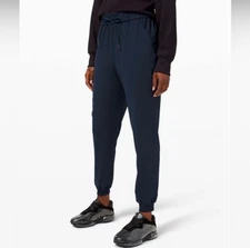 Lululemon Keep Moving Joggers Navy Women’s Size 10 Sweat Wicking 4 Way Stretch *