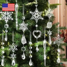 Crystal Ornaments Christmas Tree Decorations - 21Pcs Christmas Tree Ornaments Sp
