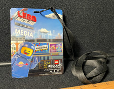 RARE LEGOLAND Florida Lego Movie World Media Pass Lanyard 2019 Theme Park