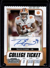 2021 Contenders Draft Picks Travis Etienne RC Ticket Stub Auto #/9 Tigers