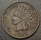 1888 Indian Head Cent Penny IHC 1c BETTER DATE Original VF+/XF Full LIBERTY