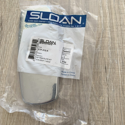 Sloan 3365468 ETF312A CP Trim Plate Kit 4 in Centerset 1 Hole