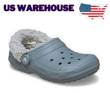 Women Crocs Classic Fleece Lined Clog Concrete Regular Size FREESHIP US