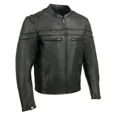 Milwaukee Leather Men's Sporty Crossover Motorcycle Jacket  Size Medium