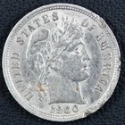 1900-S Barber Dime AU Details Rim Damage