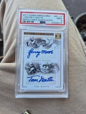 2017 Panini Impeccable Lenny Moore Tom Matte Inkpeccable Duals Auto #/10 PSA 9