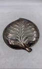 Silver-Plated Leaf Design Mid-Century Modern Serving Tray With Handle — photo 2