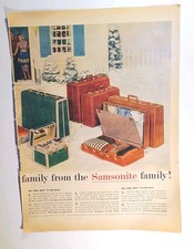 Vintage 1955 Samsonite Luggage Print Ad Advertising 10.5 x 14