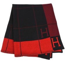 Coperta Hermès Plaid Avalon III moda inverno usata buone condizioni unisex rara