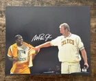Magic Johnson Autographed Lakers 16x20 Photo With Larry Bird, Magic Player Holo