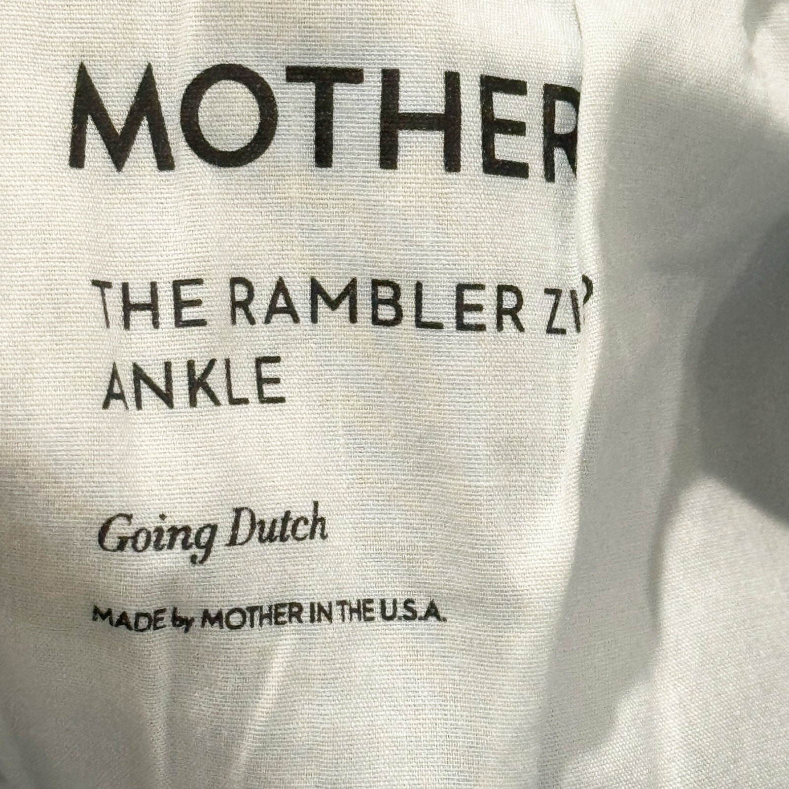Mother The Rambler Zip Ankle Jeans Straight Leg Going Dutch Blue Size 32 NWT image 7