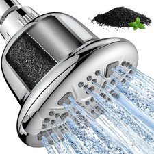 Filtered Shower Head with Upgraded Activated Carbon Chrome Carbon Filter