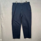 J.Crew Mens Size 33 x30 Classic Chino Pants Navy Blue 100% Cotton Relaxed Fit