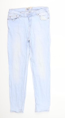 Getragene blaue Skinny-Damenjeans Größe 14 L29