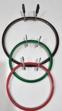 Lot of 3 Embroidery/Cross Stitch Hoop Metal Spring Tension Pinch Type 1-7",2-5"
