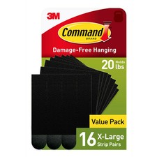 Command XL Picture Hanging Strips, 20 lb, Black, Pack Of 32 Strips 0.75 per strip